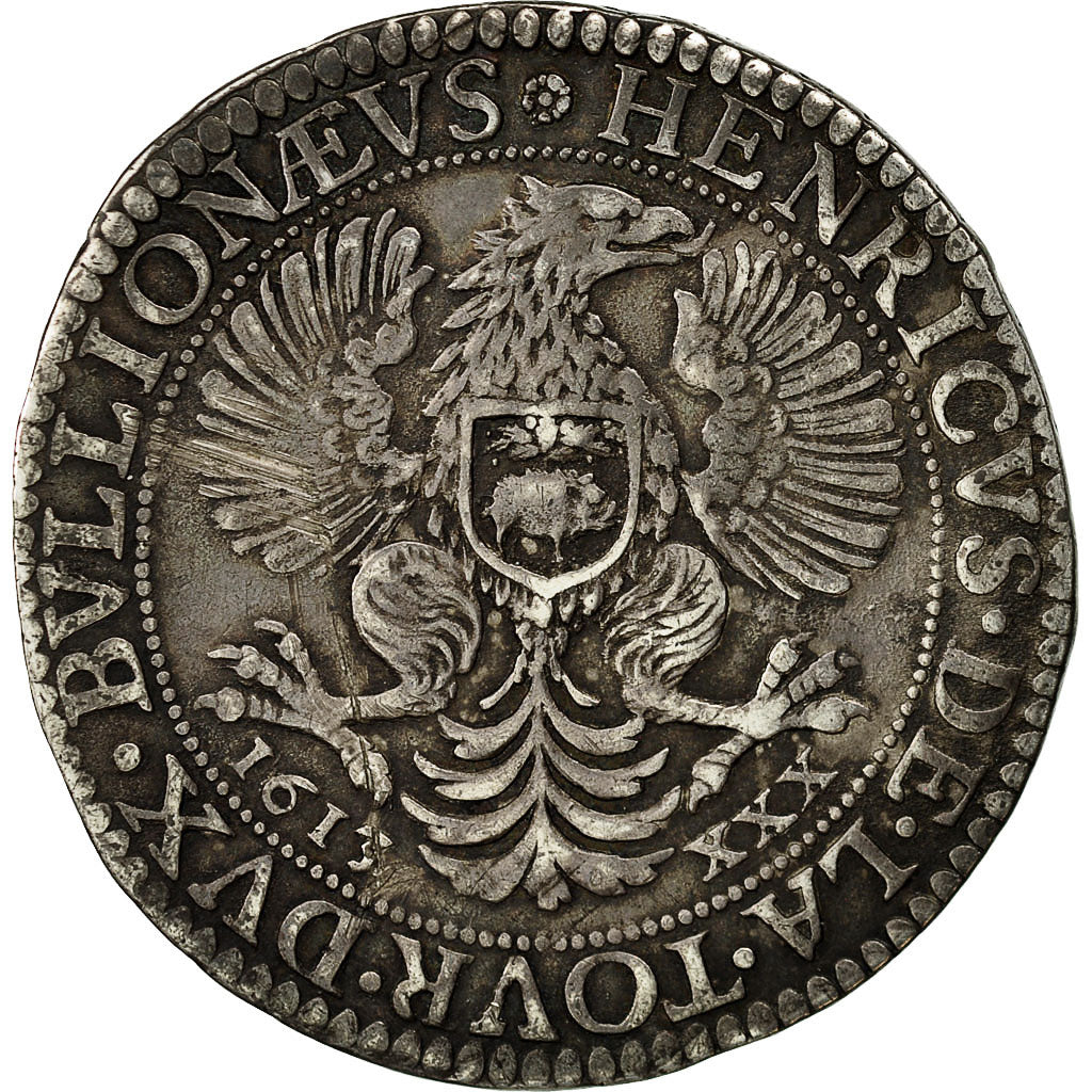 Monnaie, FRENCH STATES, BOUILLON & SEDAN, Henri de La Tour, ECU, 30 Sous, 1613