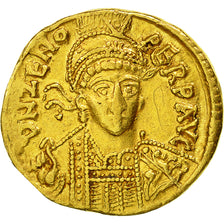 Coin, Zeno, Solidus, Constantinople, EF(40-45), Gold, RIC:910