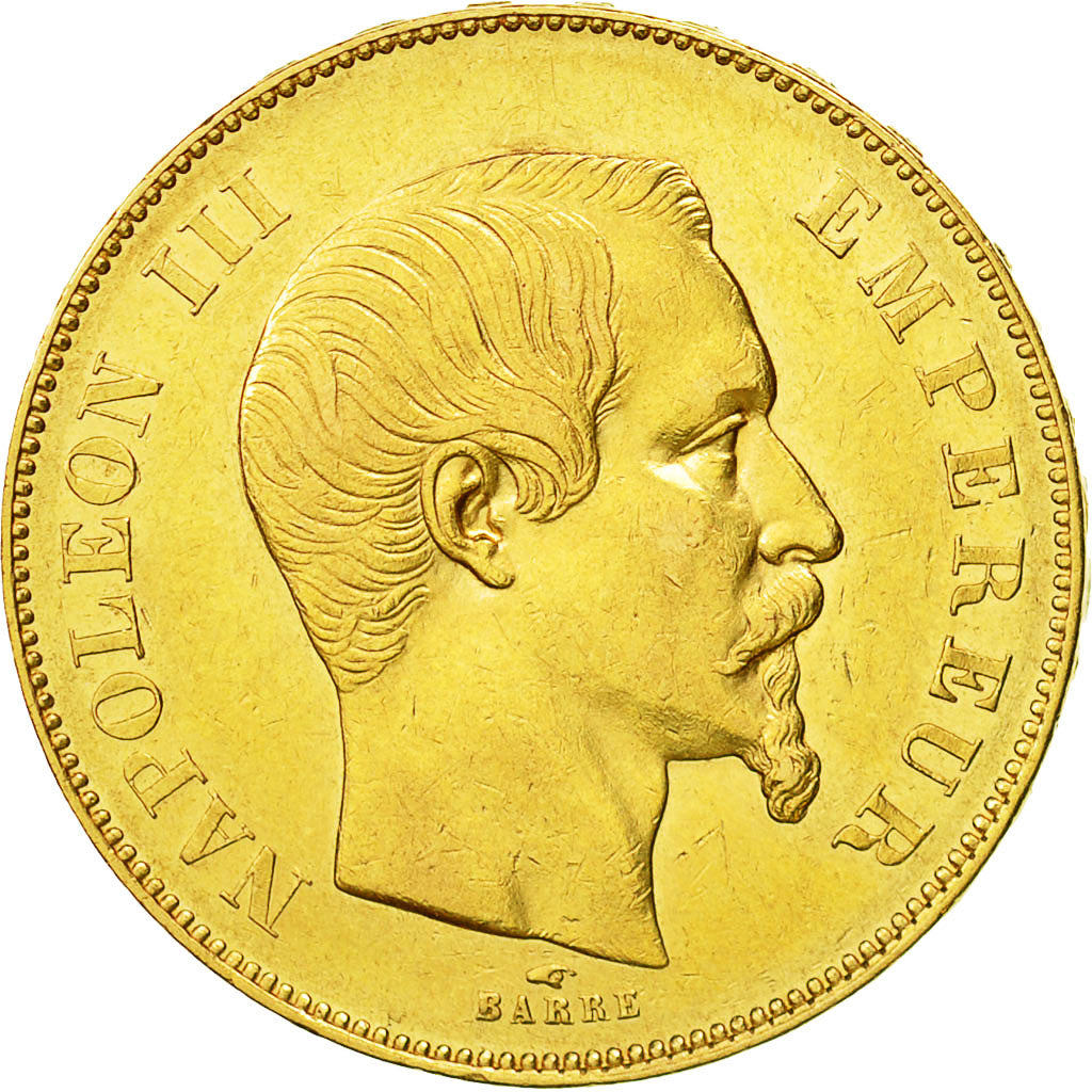 Coin, France, Napoleon III, Napoléon III, 50 Francs, 1855, Paris, AU(50-53)