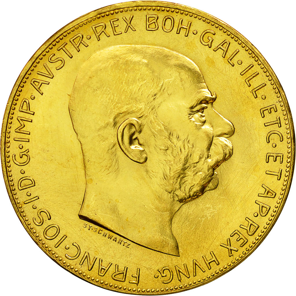 Münze, Österreich, Franz Joseph I, 100 Corona, 1915, UNZ+, Gold, KM:2819