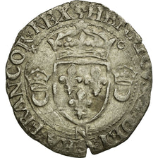 Coin, France, Douzain aux croissants, 1551, Nantes, VF(30-35), Silver