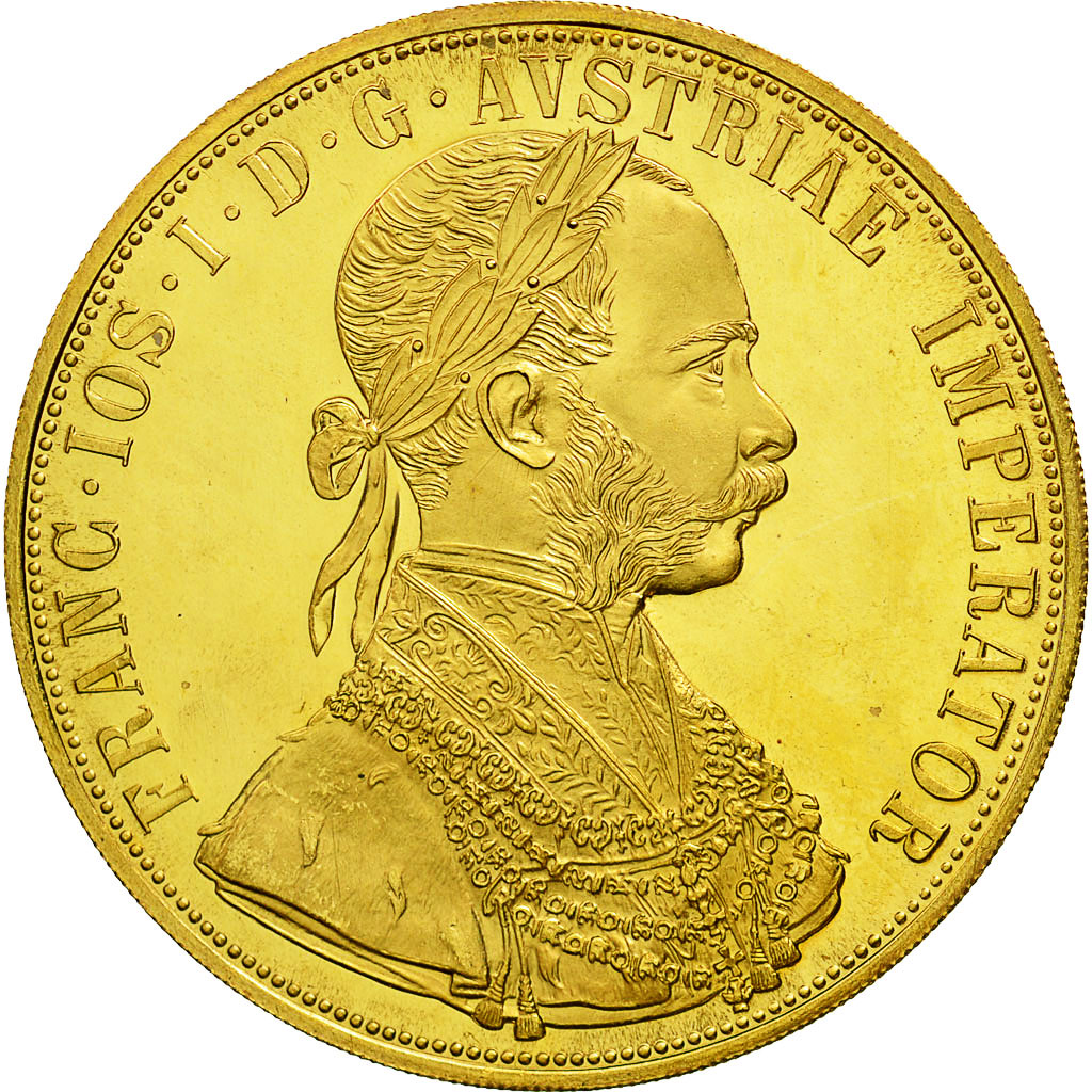 Austria, Franz Joseph I, 4 Ducat, 1915, Vienne, MS(65), Gold, KM:2276