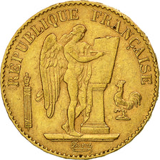 France, Génie, 20 Francs, 1889, Paris, EF(40-45), Gold, KM:825, Gadoury:1063