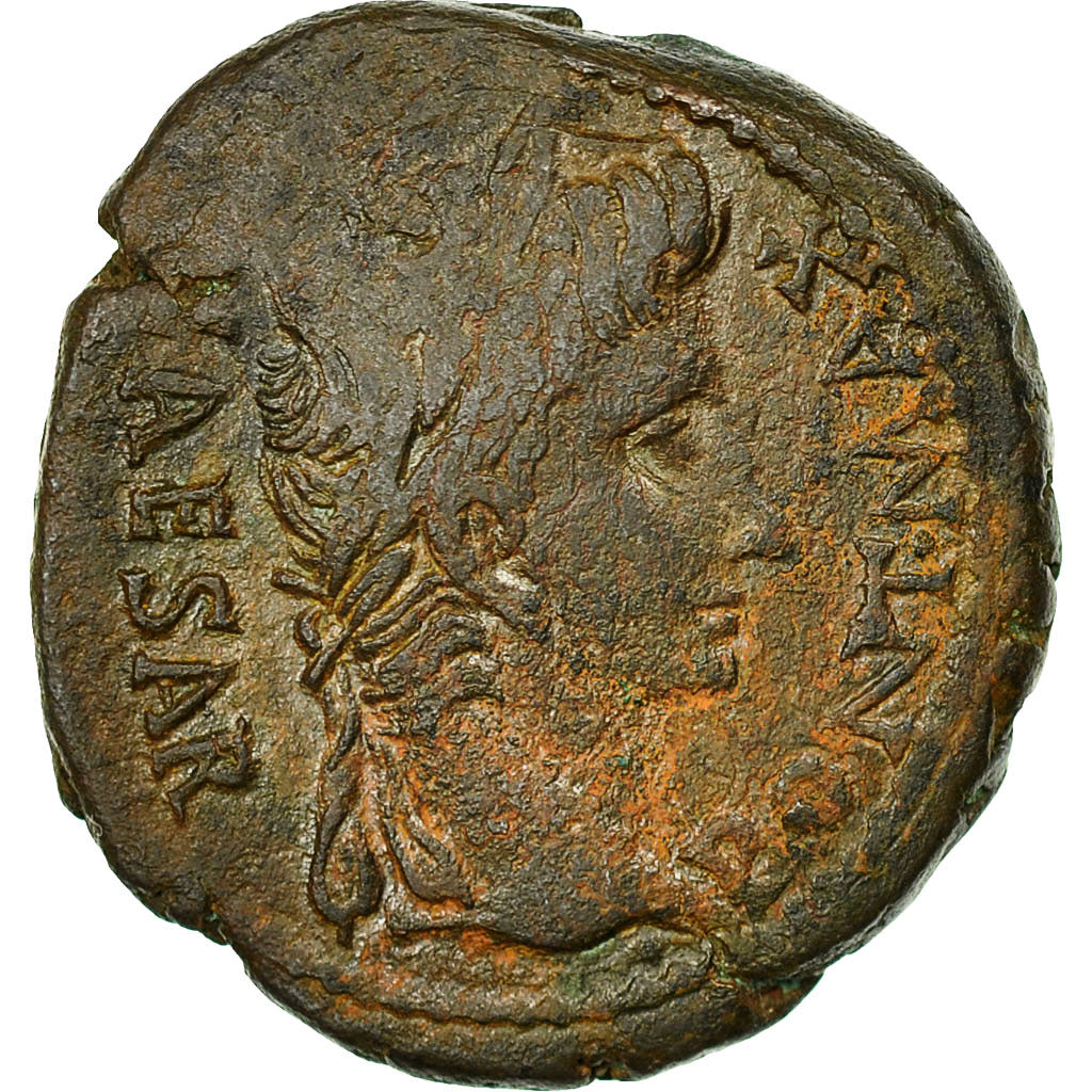 Augustus, As, Lyons, SS, Countermark TIB, Bronze, RIC:230