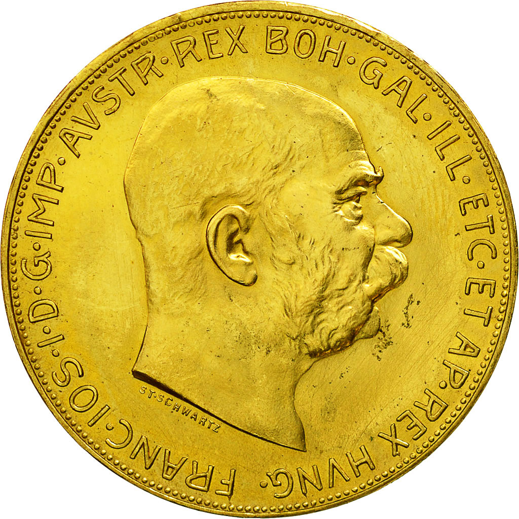 Coin, Austria, Franz Joseph I, 100 Corona, 1915, MS(63), Gold, KM:2819