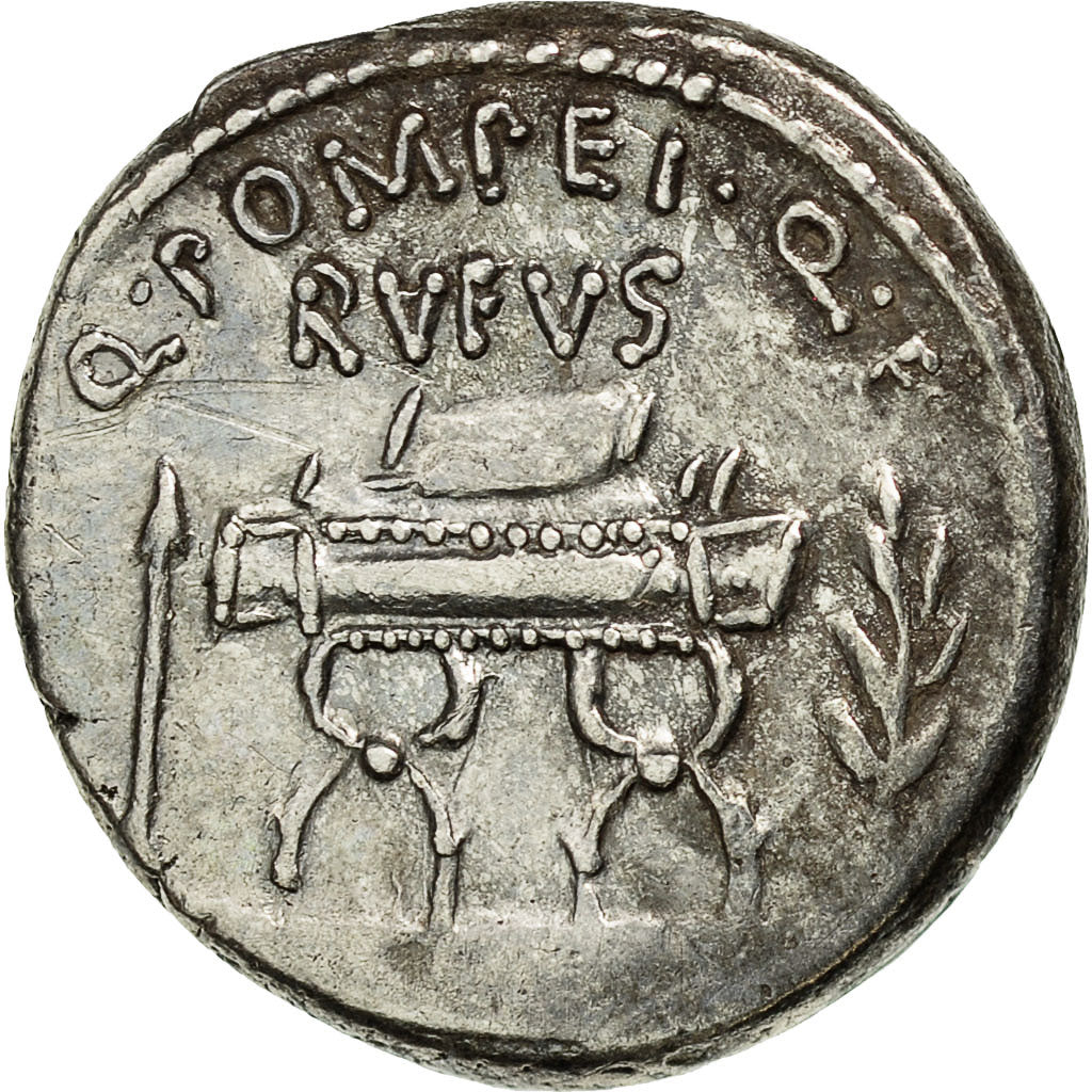 Coin, Pompeia, Denarius, Rome, AU(55-58), Silver, Crawford:434/2
