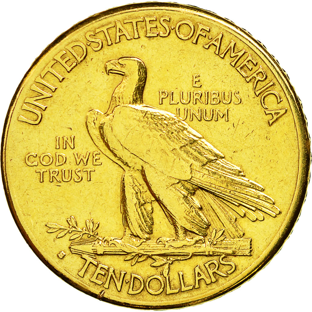 United States, Indian Head, $10, 1912, San Francisco, EF(40-45), Gold, KM:130