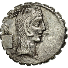 Monnaie, Roscia, Denarius Serratus, Rome, SUP, Argent, Crawford:412/1