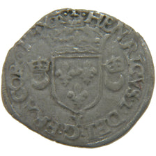 FRANCE, Douzain aux croissants, 1551, Romans, VF(20-25), Silver, Ciani #1305,...