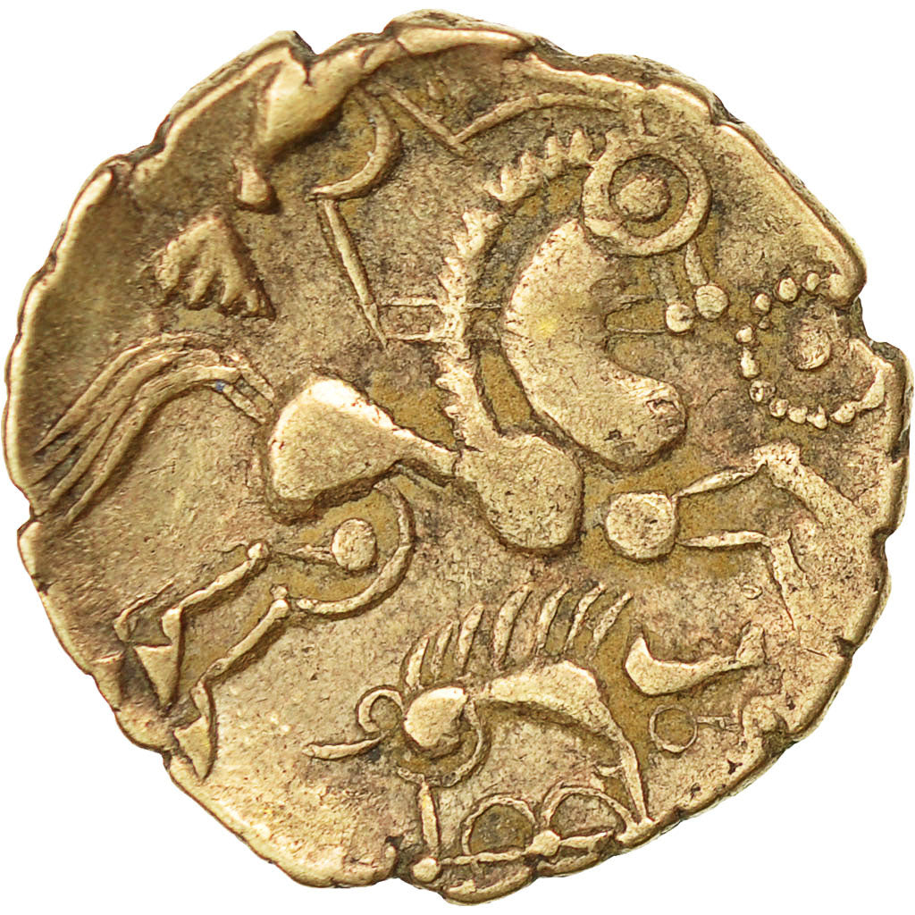 Monnaie, Aulerques Éburovices, Hémistatère, TTB+, Electrum, Delestrée:2401