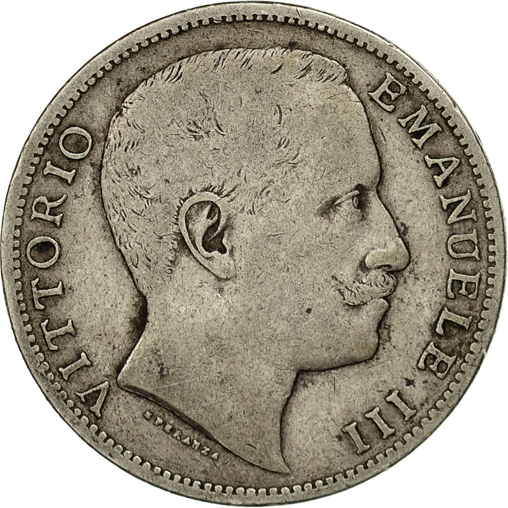Coin, Italy, Vittorio Emanuele III, 2 Lire, 1905, Rome, VF(20-25), Silver, KM:33