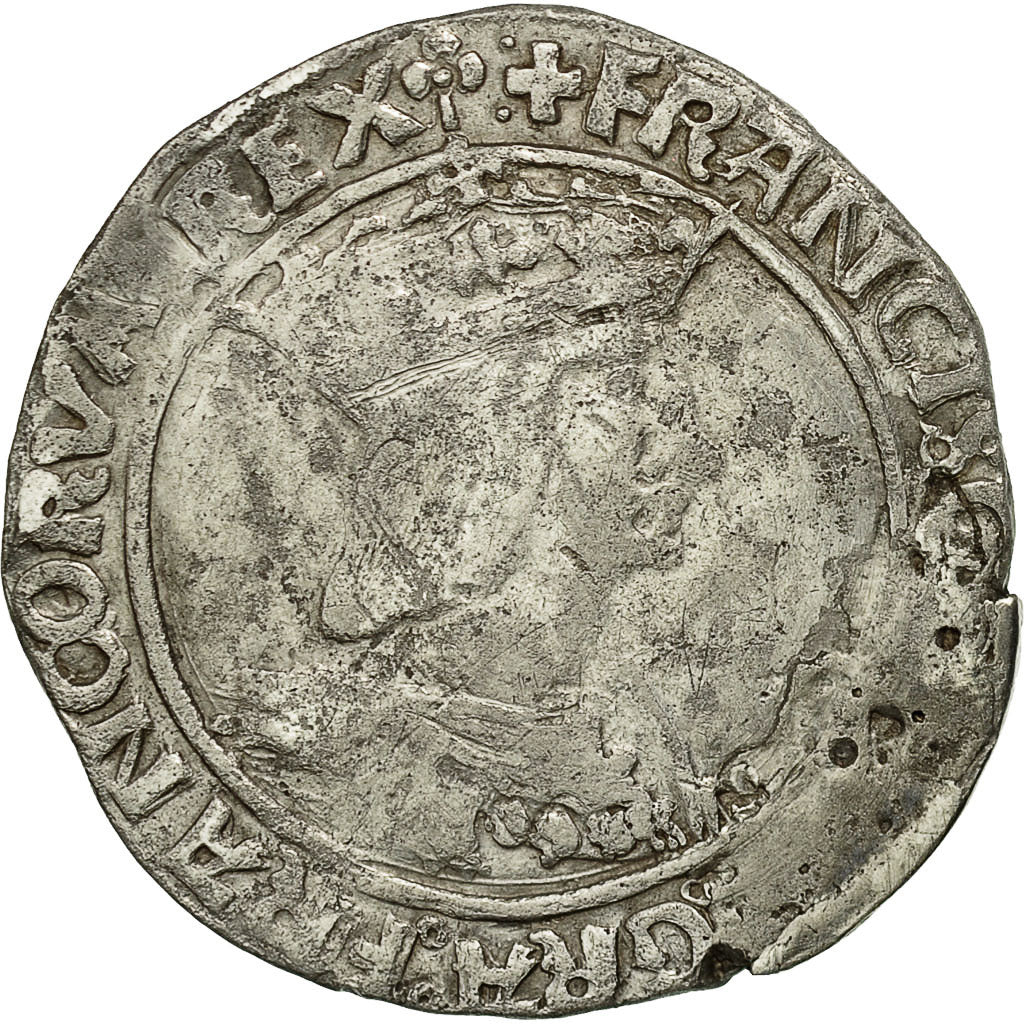 Münze, Frankreich, François Ier, Teston, Lyon, S+, Silber, Duplessy:810