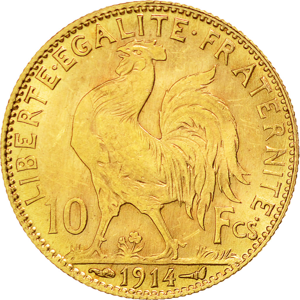 Francia, Marianne, 10 Francs, 1914, Paris, SPL-, Oro, KM:846, Gadoury:1017