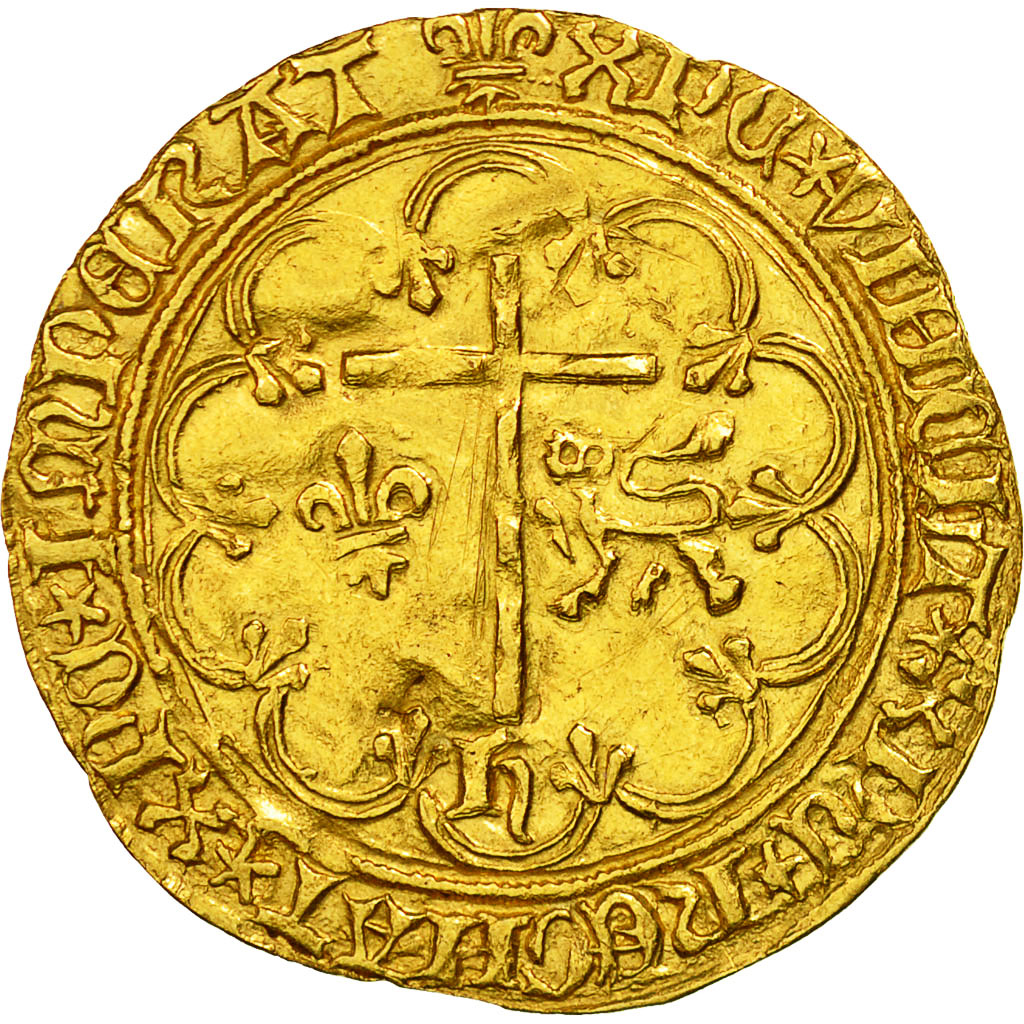 Francia, Henri VI, Salut d'or, Saint Lô, BB+, Oro, Duplessy:443A