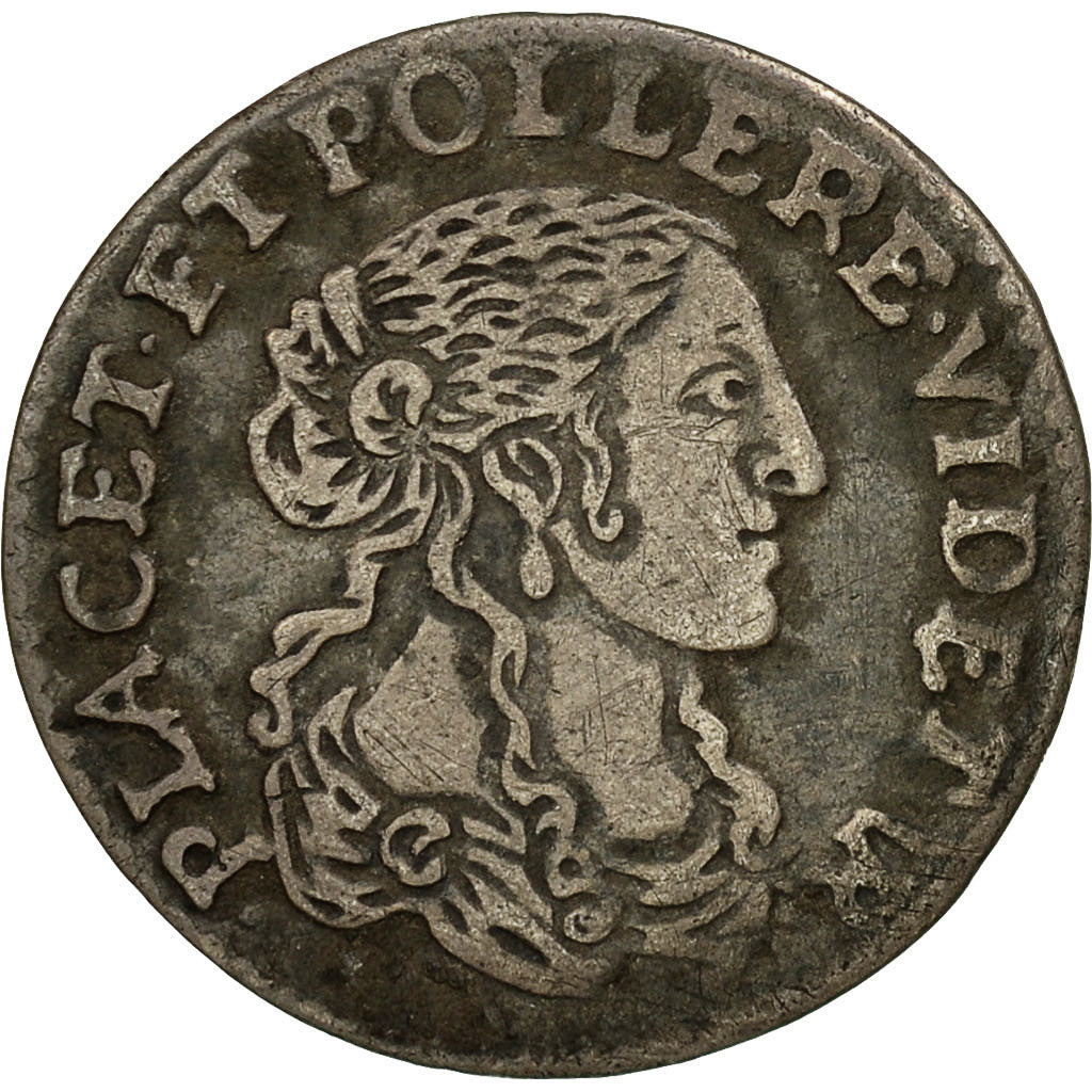 Coin, Monaco, Louis I, 5 Sols, 1/12 Ecu, 1668, VF(30-35), Silver, Gadoury:77