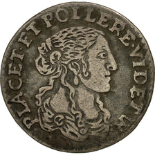 Monnaie, Monaco, Louis I, 5 Sols, 1/12 Ecu, 1668, TB+, Argent, Gadoury:77