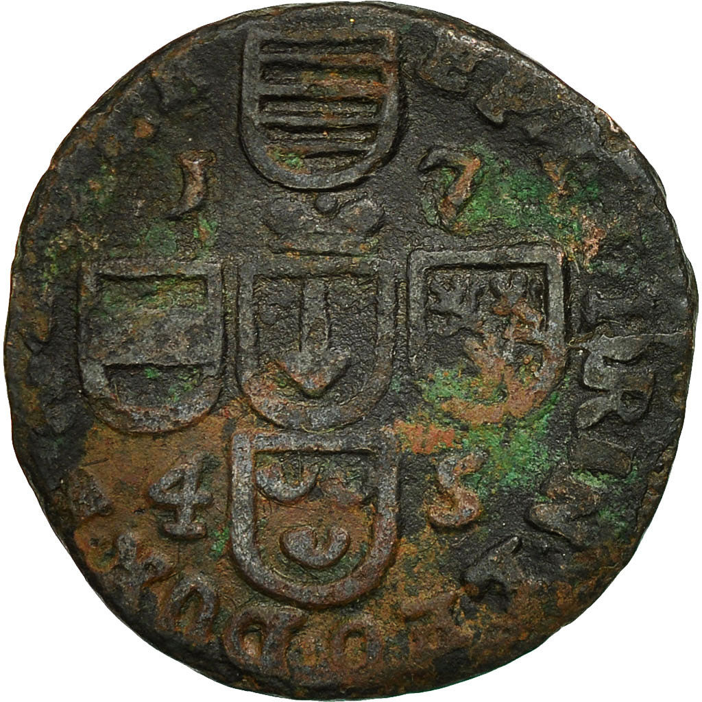 Monnaie, LIEGE, John Theodore, Liard, 1745, Liege, TB, Cuivre, KM:146