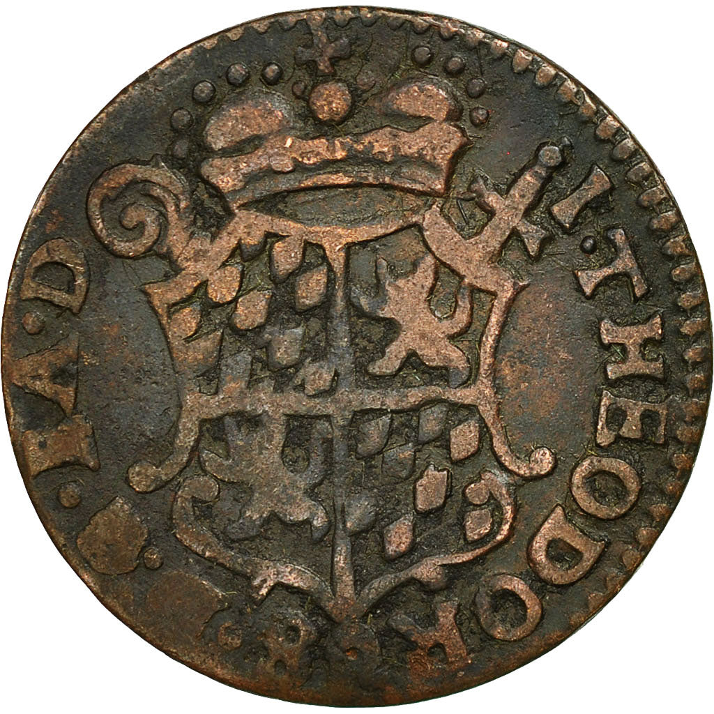 Monnaie, LIEGE, John Theodore, Liard, 1745, Liege, TB, Cuivre, KM:146