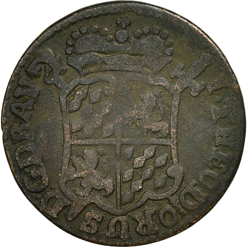 Moneta, LIEGE, John Theodore, Liard, 1745, Liege, MB, Rame, KM:146