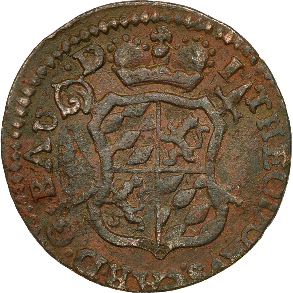 LIEGE, John Theodore, Liard, 1750, Liege, VF(30-35), Copper, KM:155