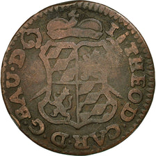 LIEGE, John Theodore, Liard, 1751, Liege, VF(20-25), Copper, KM:155