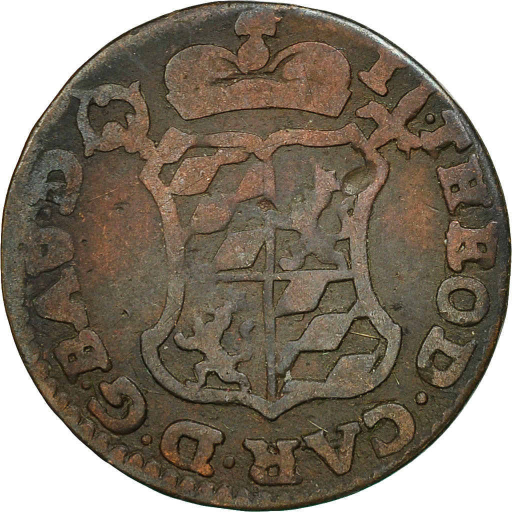 LIEGE, John Theodore, Liard, 1751, Liege, VF(20-25), Copper, KM:155