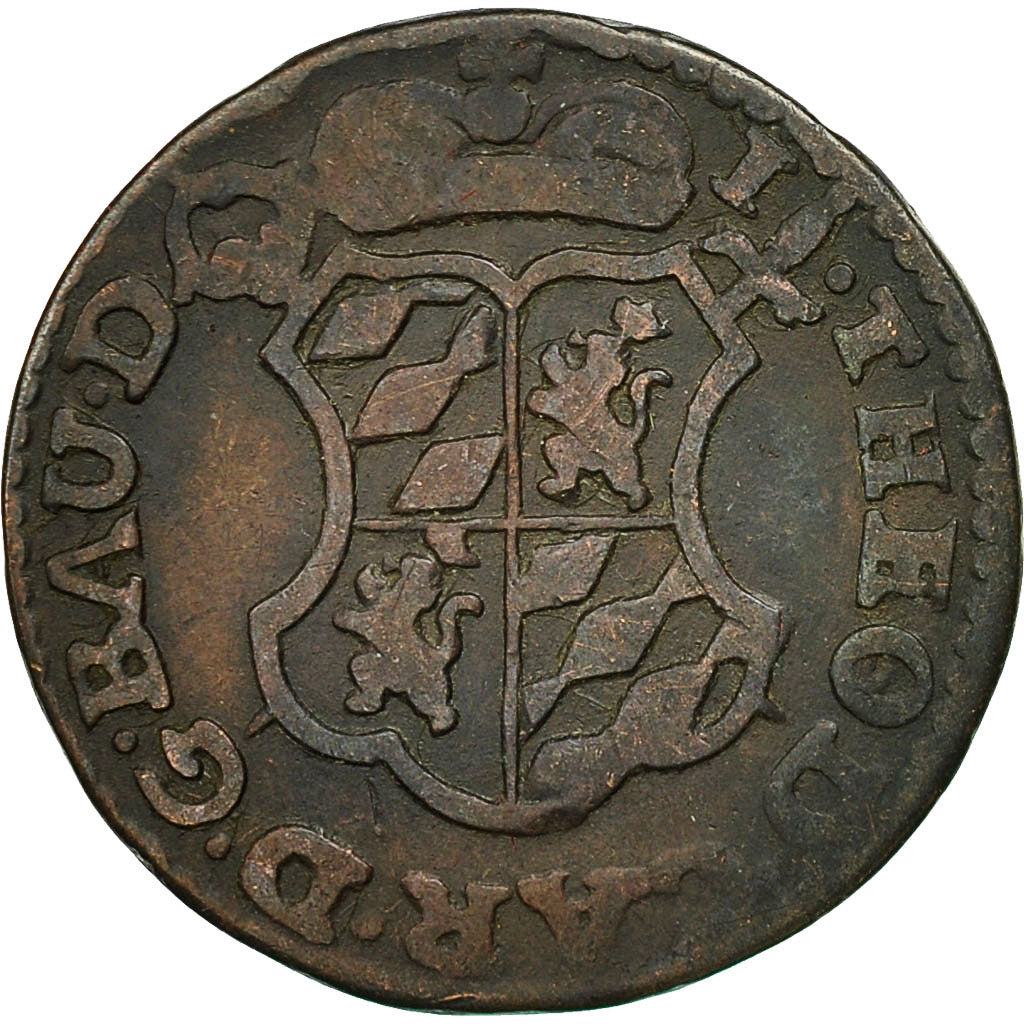 Coin, LIEGE, John Theodore, Liard, 1752, Liege, VF(30-35), Copper, KM:155