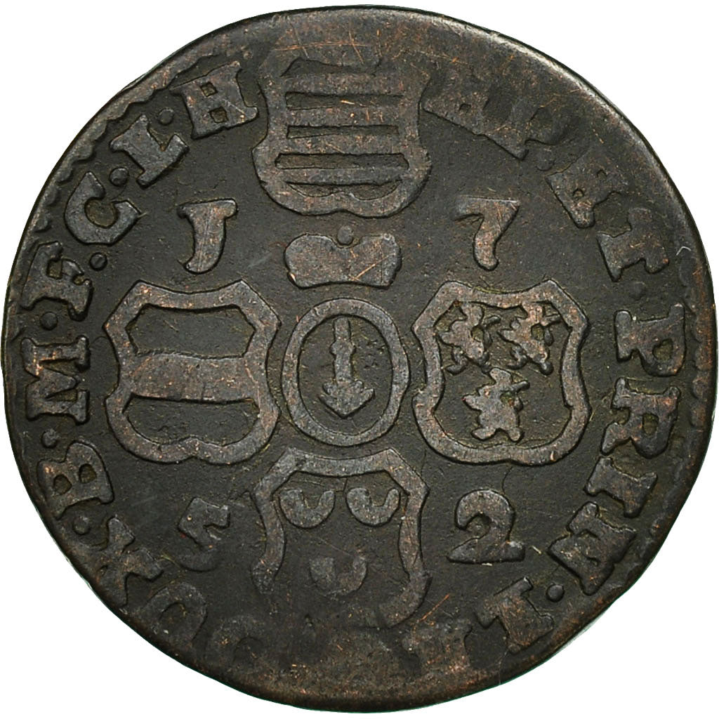 Coin, LIEGE, John Theodore, Liard, 1752, Liege, VF(30-35), Copper, KM:155
