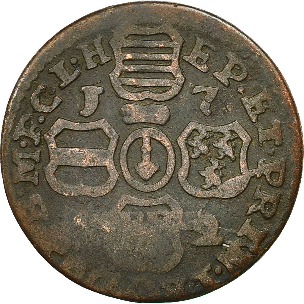 Coin, LIEGE, John Theodore, Liard, 1752, Liege, VF(20-25), Copper, KM:155
