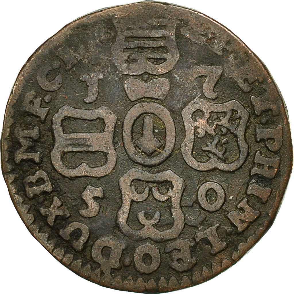 LIEGE, John Theodore, Liard, 1750, Liege, VF(20-25), Copper, KM:155