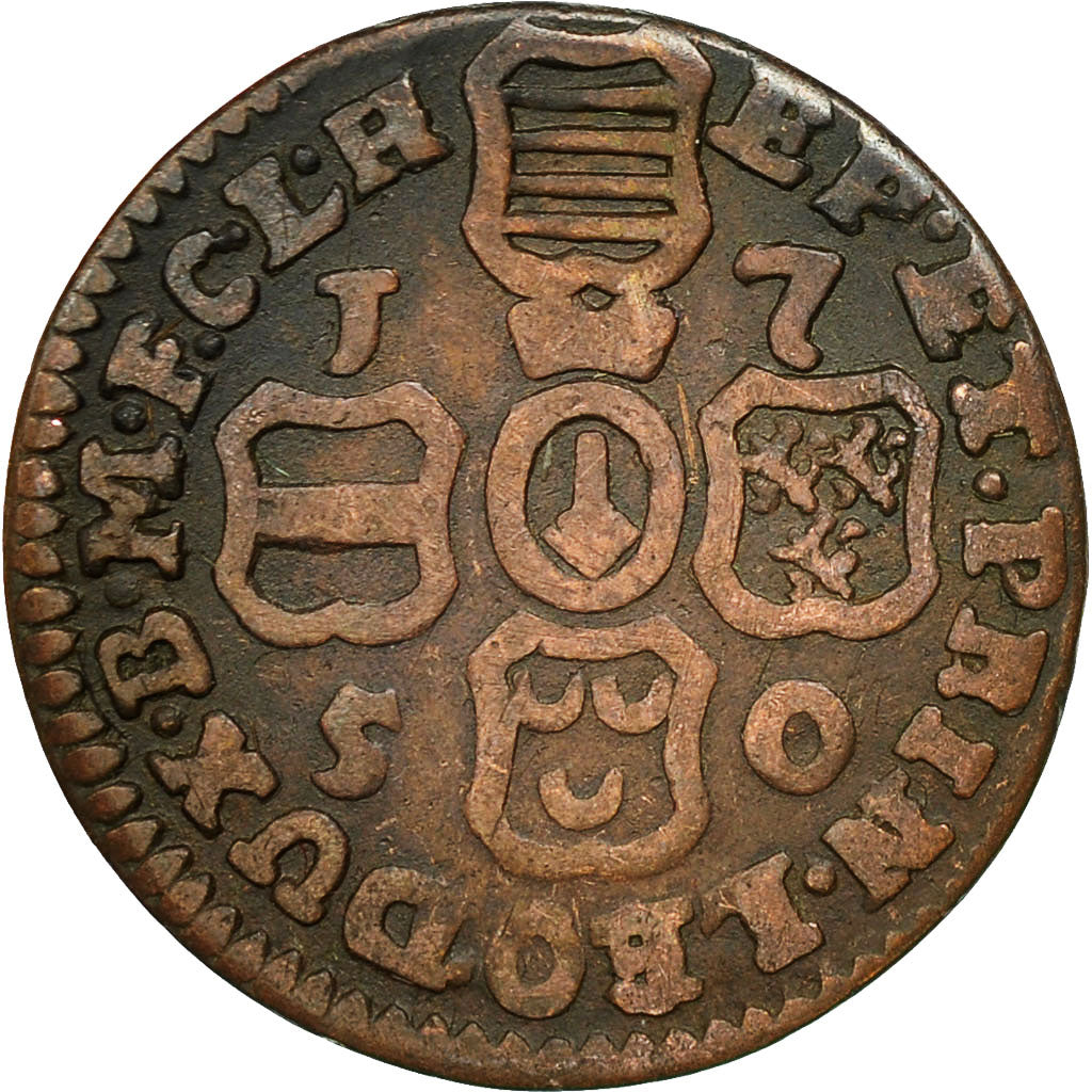 Coin, LIEGE, John Theodore, Liard, 1750, Liege, VF(20-25), Copper, KM:155