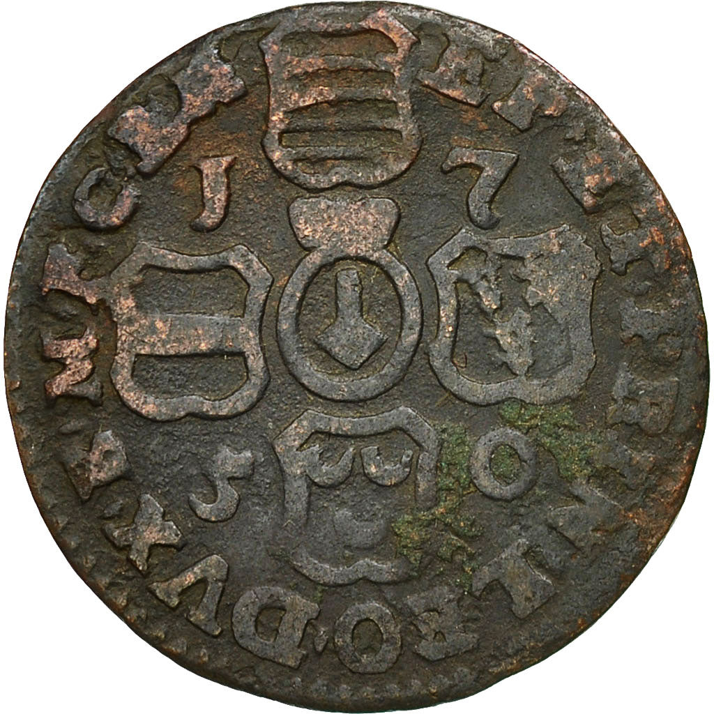 Coin, LIEGE, John Theodore, Liard, 1750, Liege, VF(20-25), Copper, KM:155