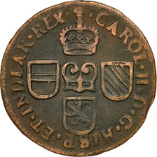 Spanish Netherlands, BRABANT, Liard, 12 Mites, 1691, Brabant, VF(20-25), Copper