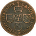 Spanish Netherlands, BRABANT, Liard, 12 Mites, 1691, Brabant, VF(20-25), Copper
