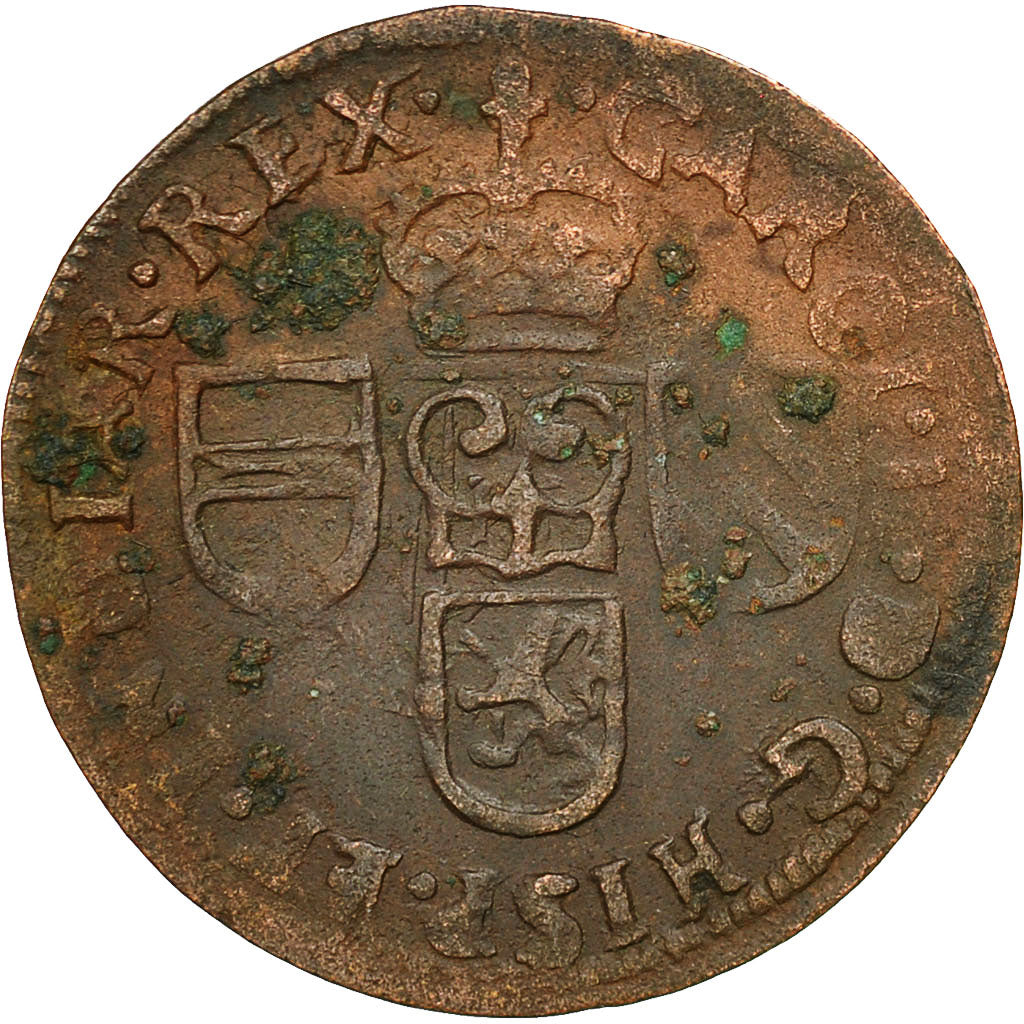 Coin, Spanish Netherlands, Flanders, Liard, 12 Mites, 1692, VF(20-25), Copper