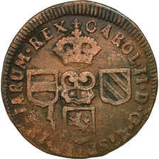 Moneda, Países Bajos españoles, Flanders, Liard, 12 Mites, 1698, BC+, Cobre