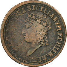 ITALIAN STATES, NAPLES, Ferdinando I, Tornese, 1817, VF(20-25), Copper, KM:277