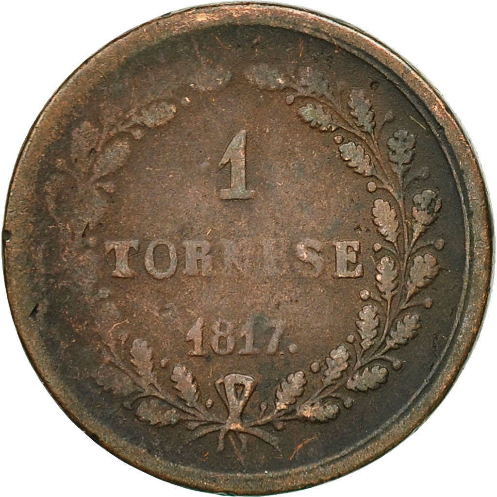 ITALIAN STATES, NAPLES, Ferdinando I, Tornese, 1817, VF(20-25), Copper, KM:277