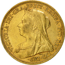 Monnaie, Australie, Victoria, Sovereign, 1895, Sydney, TTB, Or, KM:13