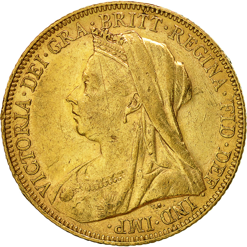 Coin, Australia, Victoria, Sovereign, 1900, Melbourne, EF(40-45), Gold, KM:13