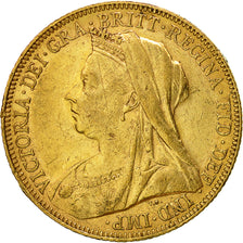 Coin, Australia, Victoria, Sovereign, 1900, Melbourne, EF(40-45), Gold, KM:13