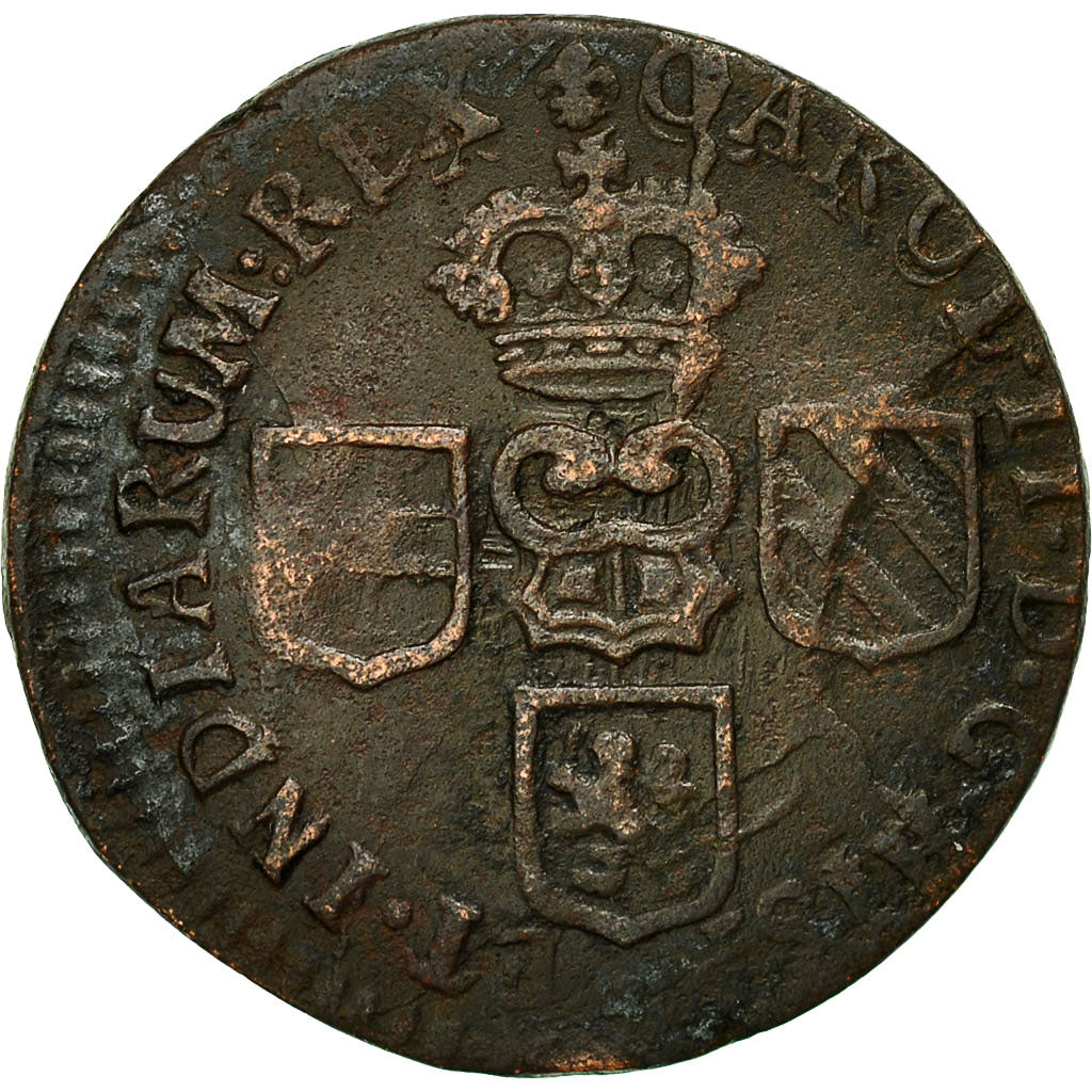 Spanish Netherlands, Flanders, Liard, 12 Mites, 1695, VF(30-35), Copper, KM:81.2
