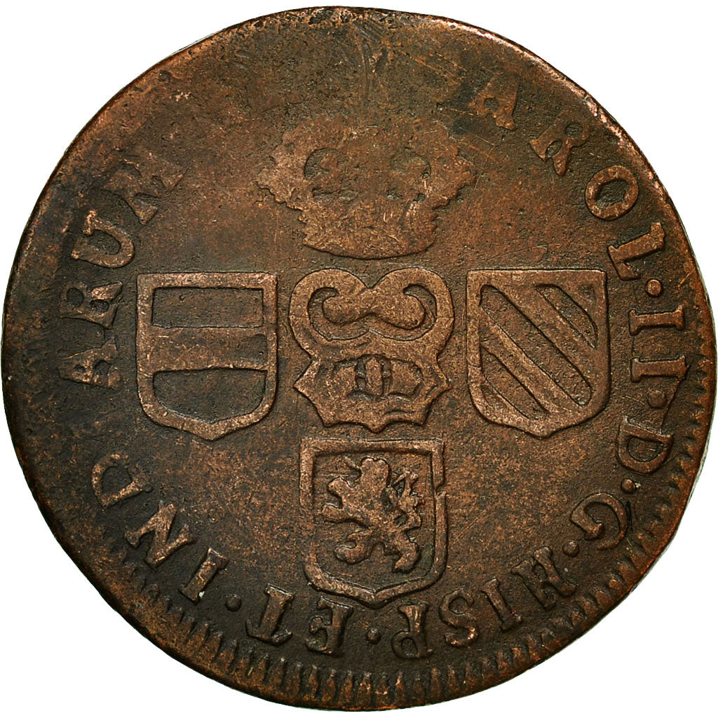 Coin, Spanish Netherlands, Flanders, Liard, 12 Mites, 1700, VF(20-25), Copper