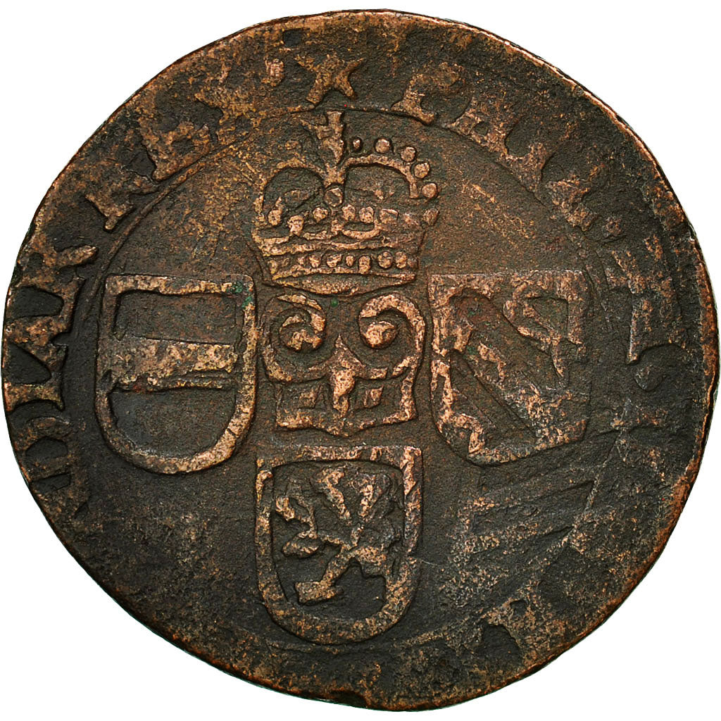 Spanish Netherlands, Philip IV, Liard, 1626, Maastricht, VF(20-25), Copper