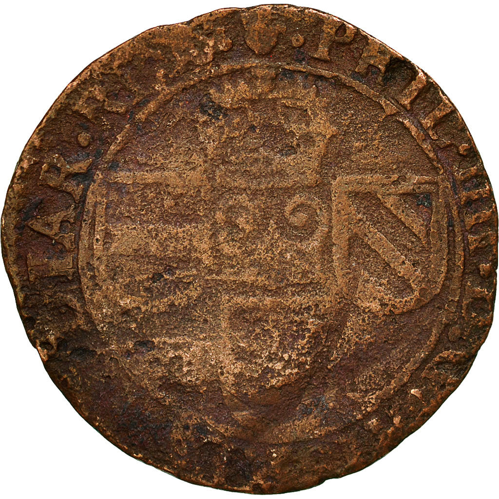 Coin, Spanish Netherlands, BRABANT, Liard, 12 Mites, 1643, Antwerp, F(12-15)