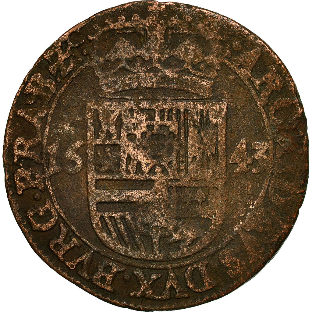 Coin, Spanish Netherlands, BRABANT, Liard, 12 Mites, 1643, Brabant, VF(20-25)