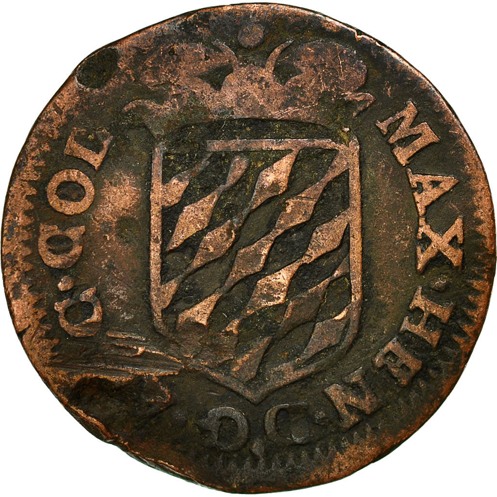 Coin, LIEGE, Maximilian Henry, Liard, Undated, VF(20-25), Copper, KM:73