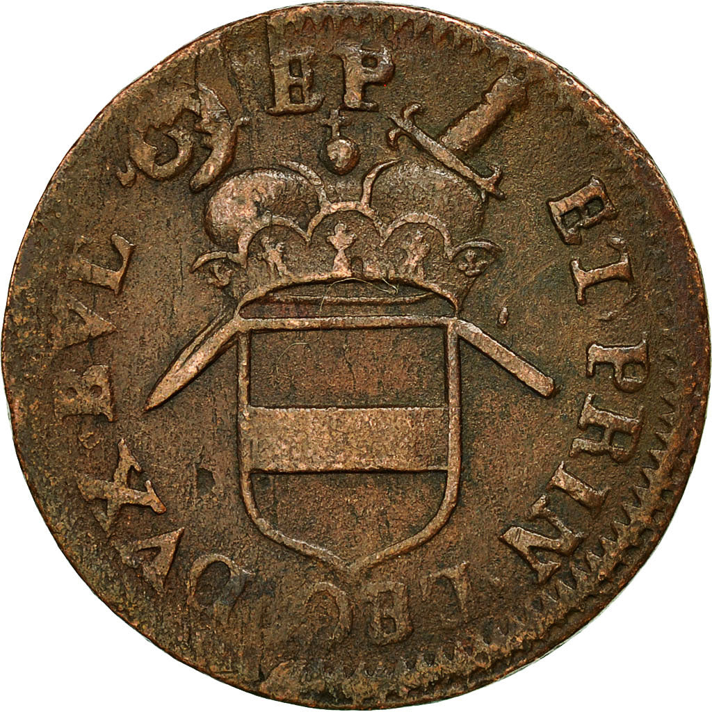 LIEGE, Maximilian Henry, Liard, SS, Kupfer, KM:73