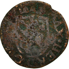 LIEGE, Maximilian Henry, 1/2 Liard, VG(8-10), Copper, KM:70