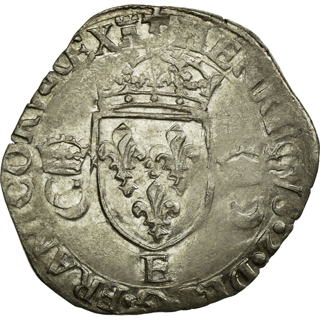 Munten, Frankrijk, Douzain aux croissants, 1551, Tours, FR, Zilver, Ciani:1305